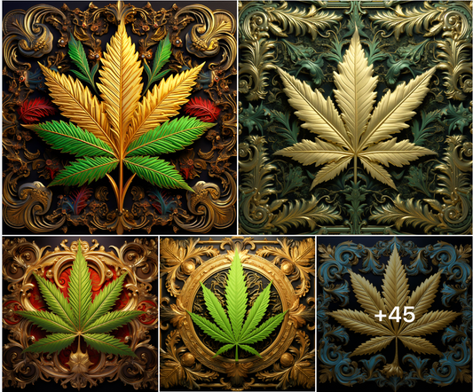 40+ Metallic Weed Sublimation 20oz Images Bundle