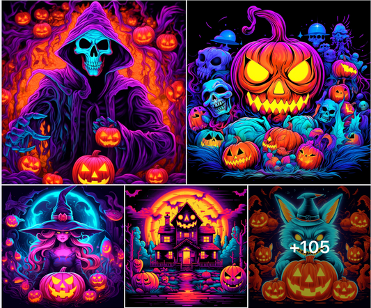 Neon Halloween Bundle Pack 20oz Sublimation Images