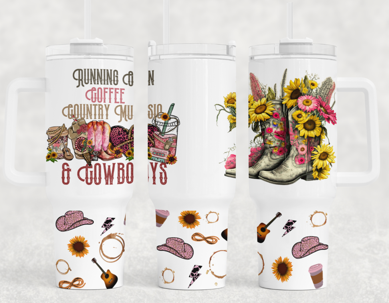 Coffee & Cowboys Sublimation 40oz Tumbler Image