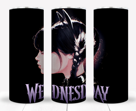 25+ Wednesday Addams Sublimation Tumbler Images Bundle 20 oz