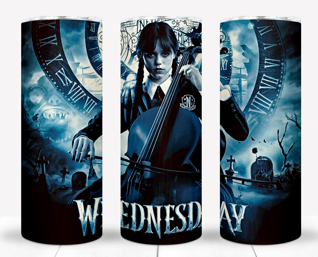 25+ Wednesday Addams Sublimation Tumbler Images Bundle 20 oz