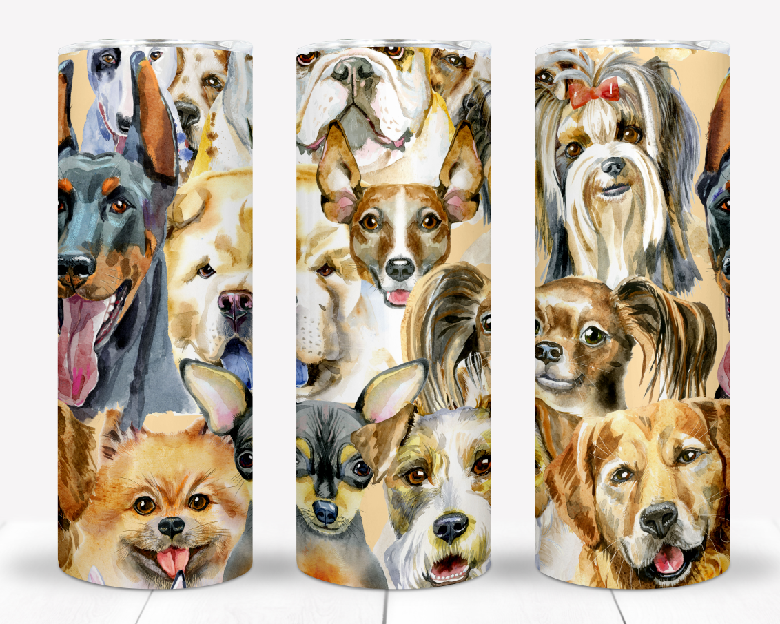 Dogs 20oz Sublimation Tumbler Image