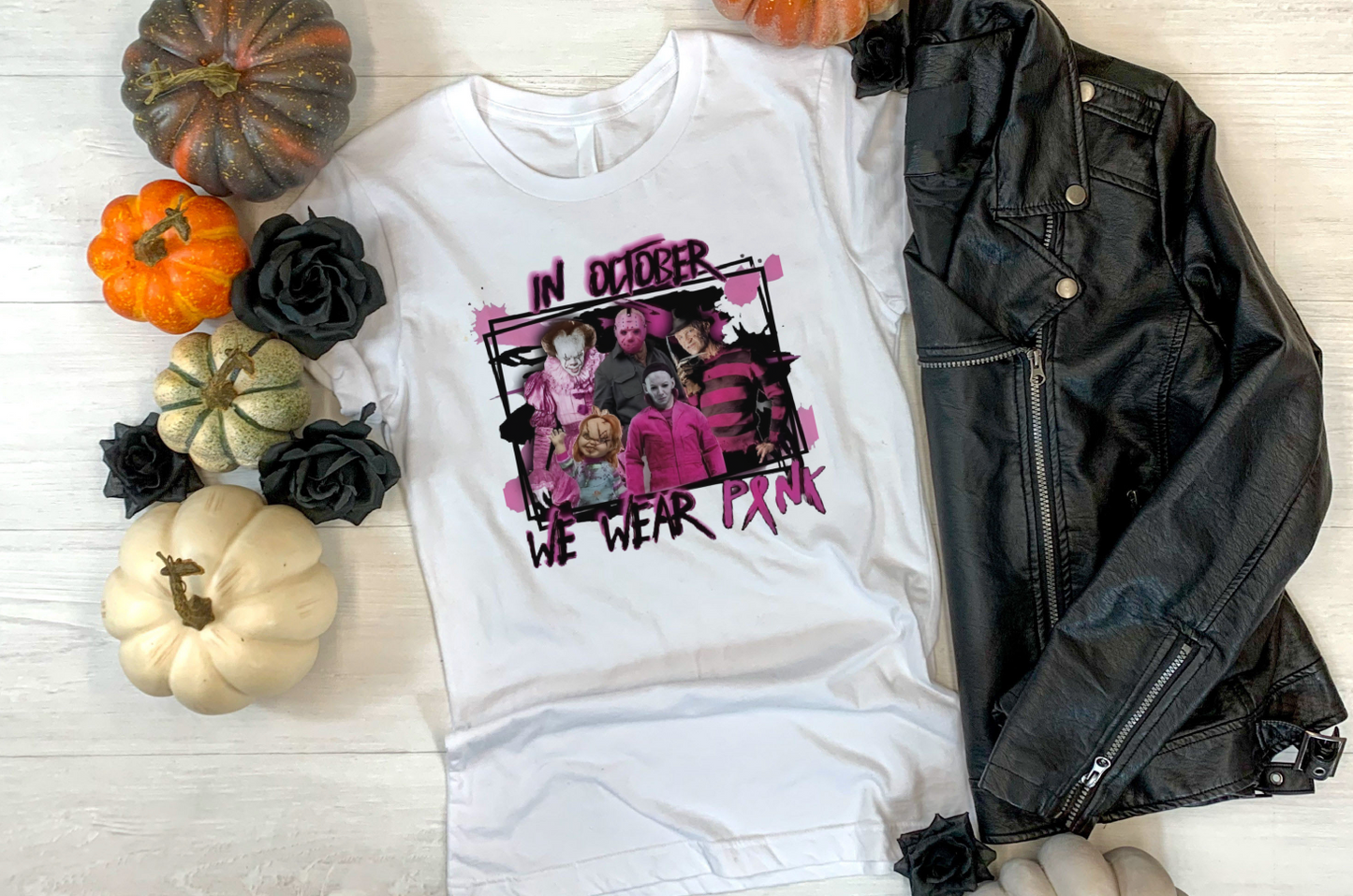 Horror Breast Cancer Sublimation/DTF T-Shirt Image Bundle