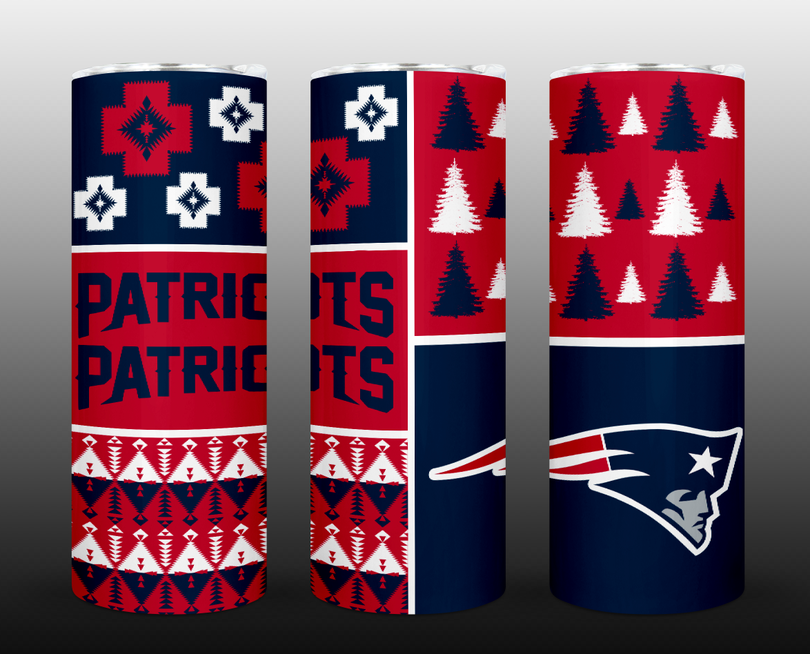 Christmas Football 20oz Sublimation Tumbler Image