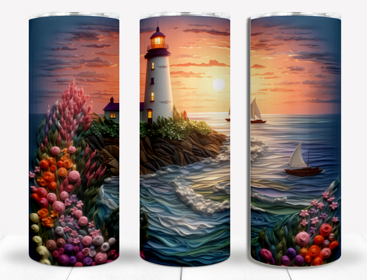 Lighthouse 20oz Sublimation Tumbler Image