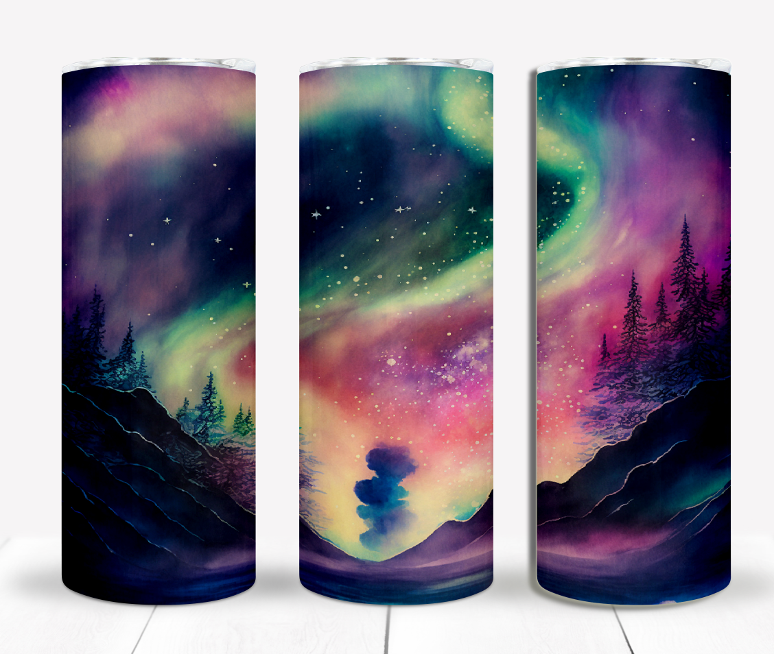 Northern Lights 20oz Sublimation Tumbler Image