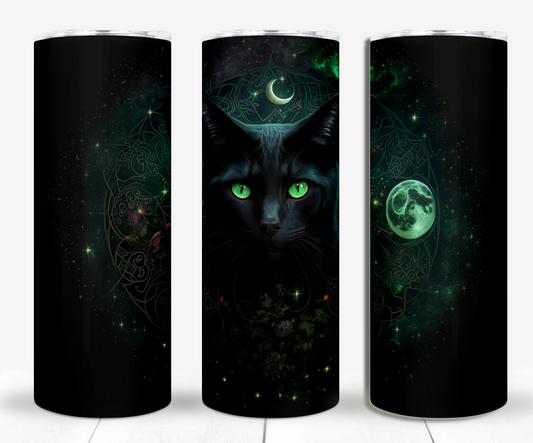 Black Cat 20oz Sublimation Tumbler Image