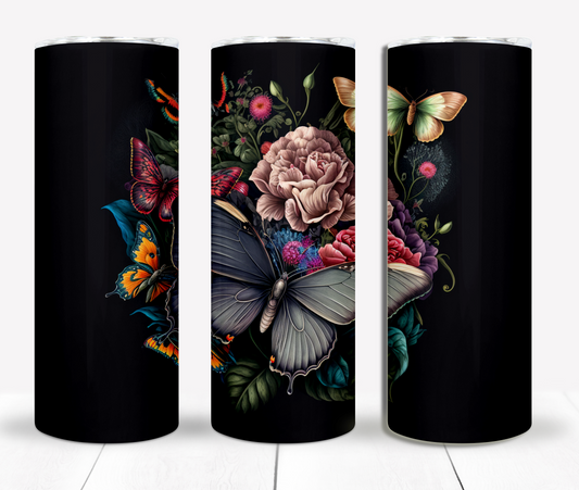 Butterflies 20oz Sublimation Tumbler Image