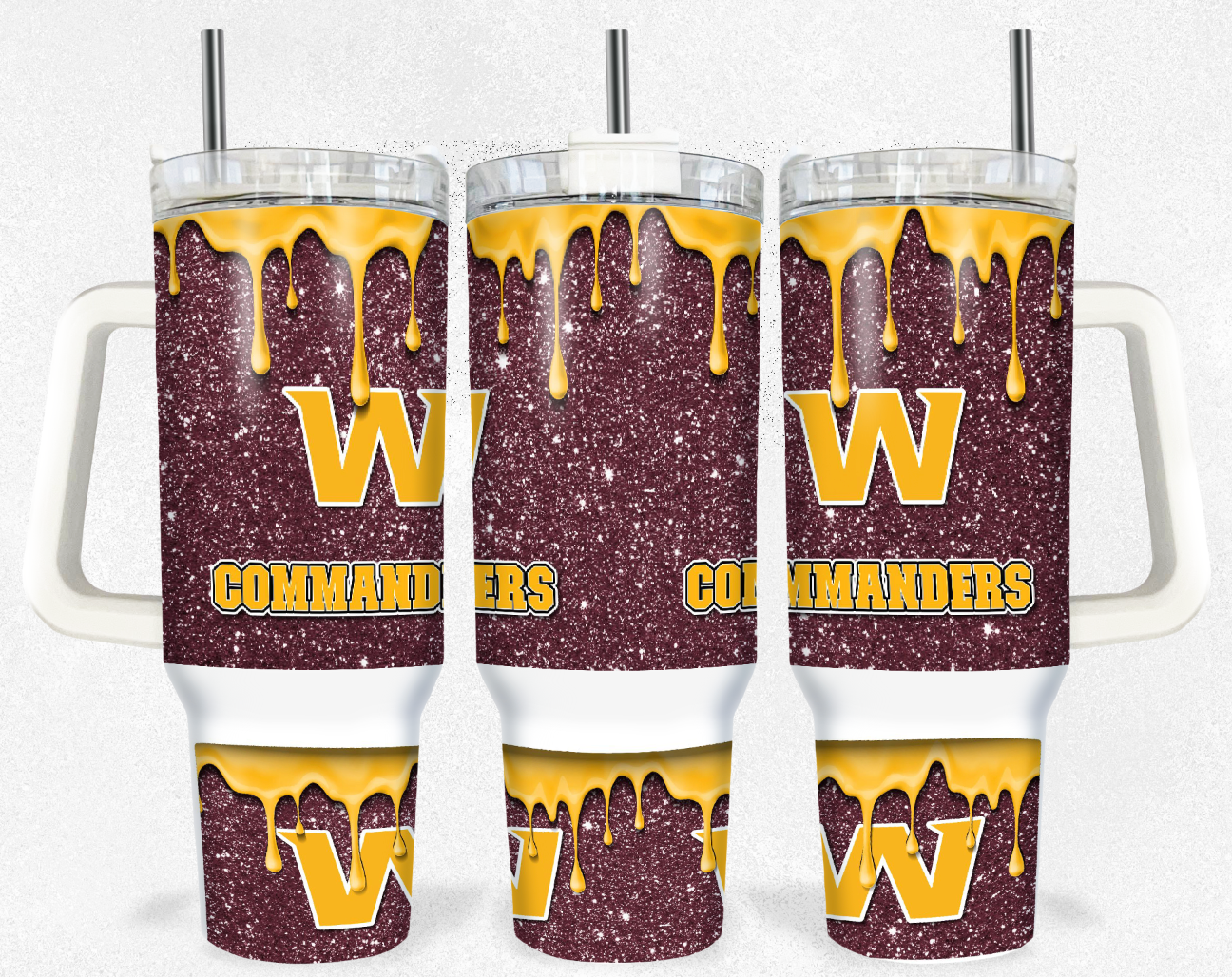 Football Sublimation Tumbler Image 40oz