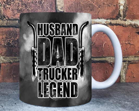 Dad Semi Truck 11/15oz Mug Sublimation Tumbler Image