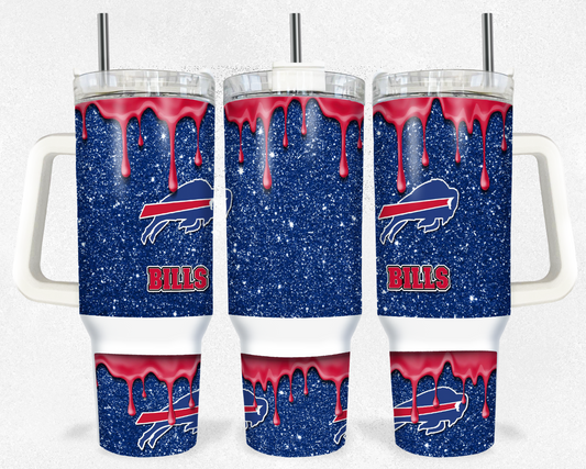 Football Sublimation Tumbler Image 40oz