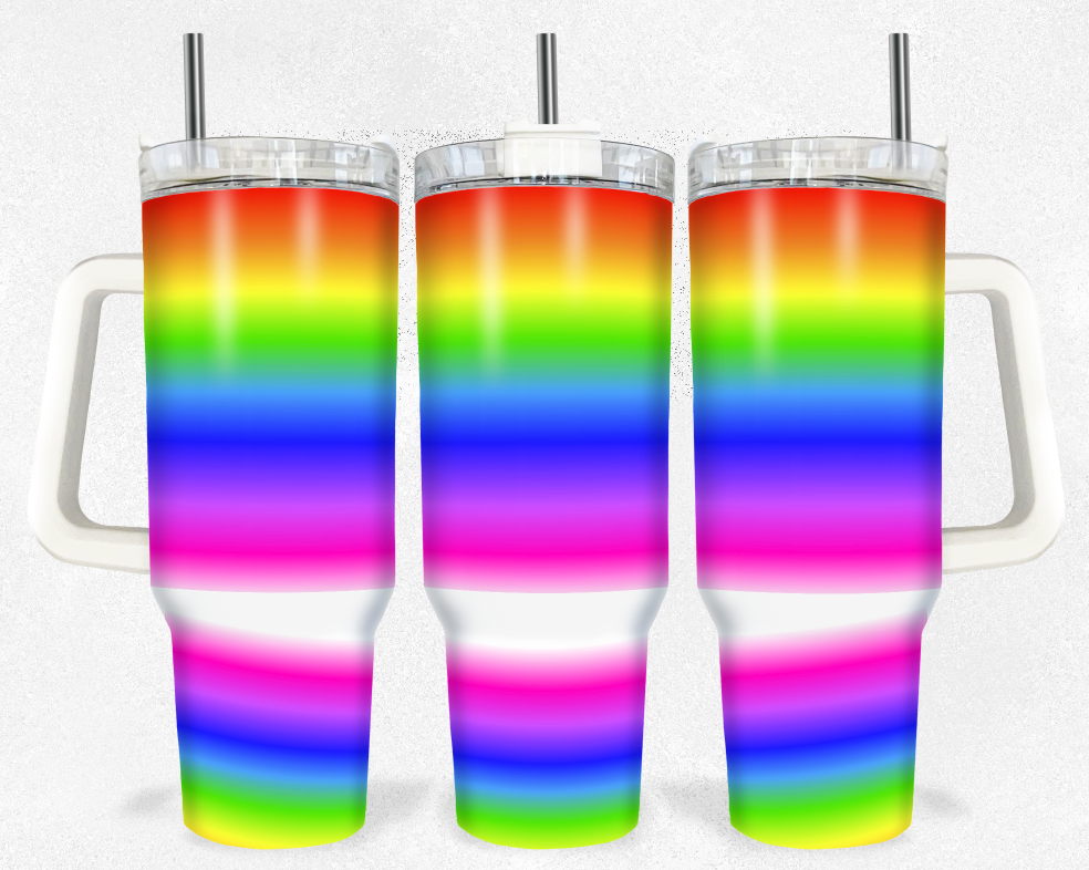 Rainbow Sublimation 40oz Tumbler Image