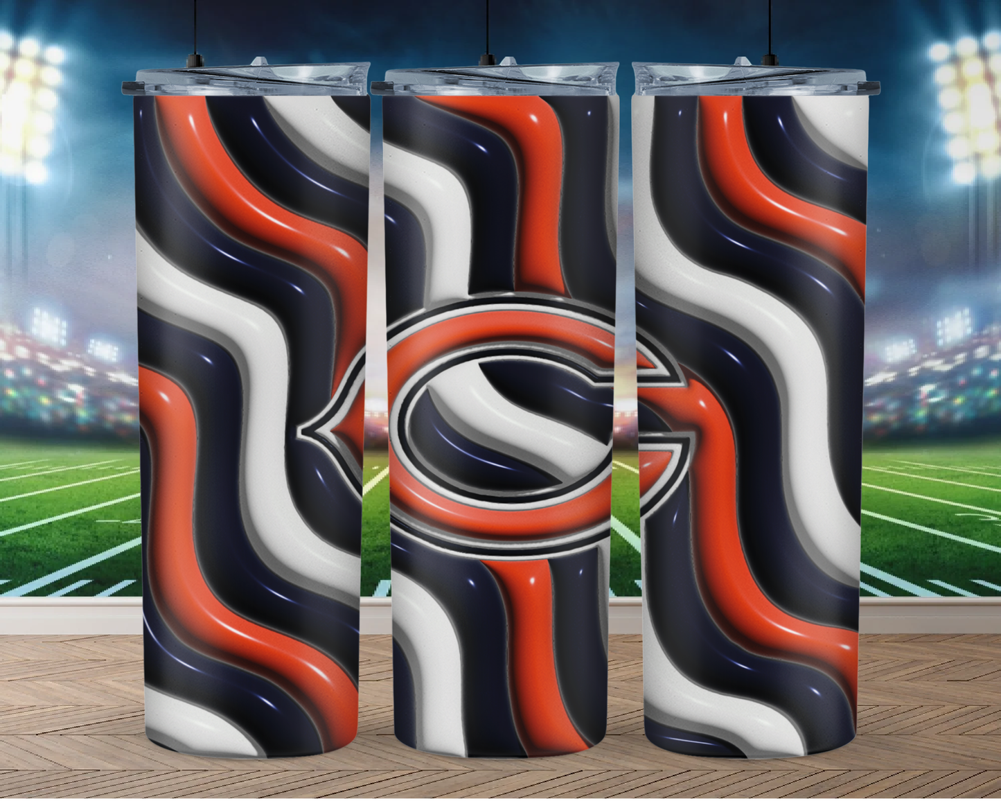 3D Inflate Football 20oz Sublimation Tumbler Image