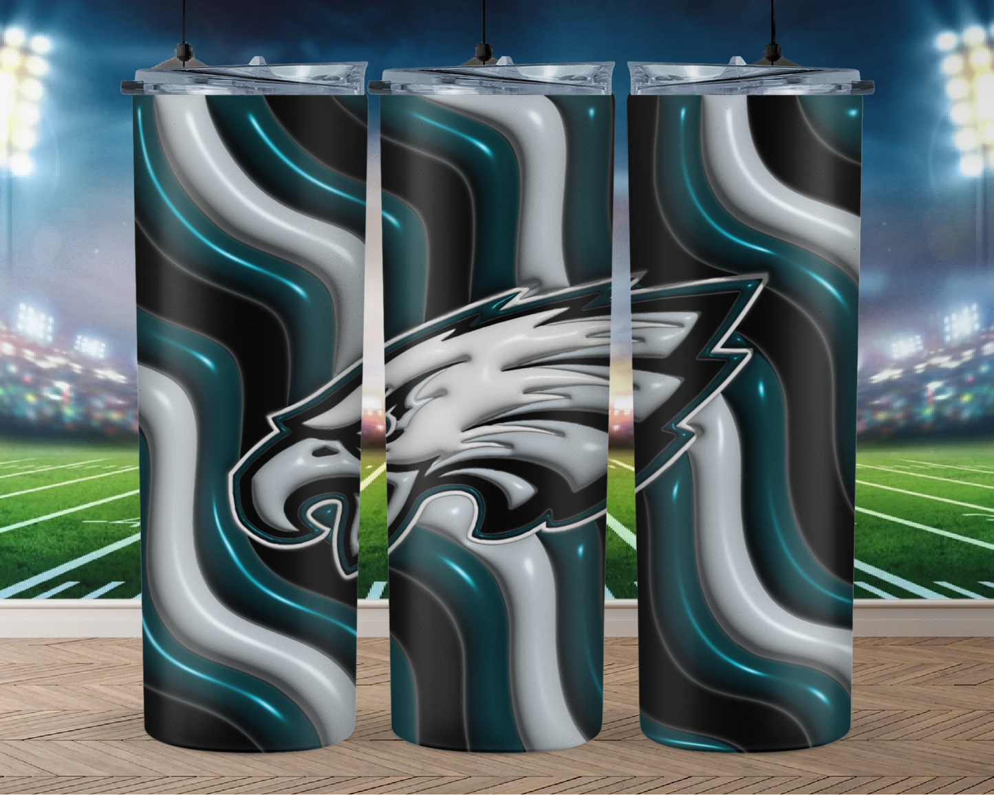 3D Inflate Football 20oz Sublimation Tumbler Image