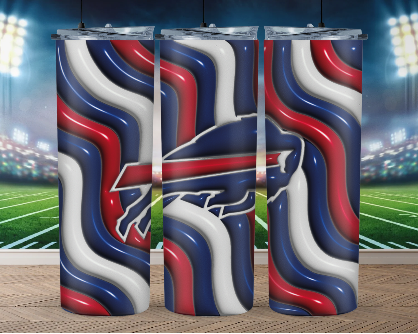 3D Inflate Football 20oz Sublimation Tumbler Image