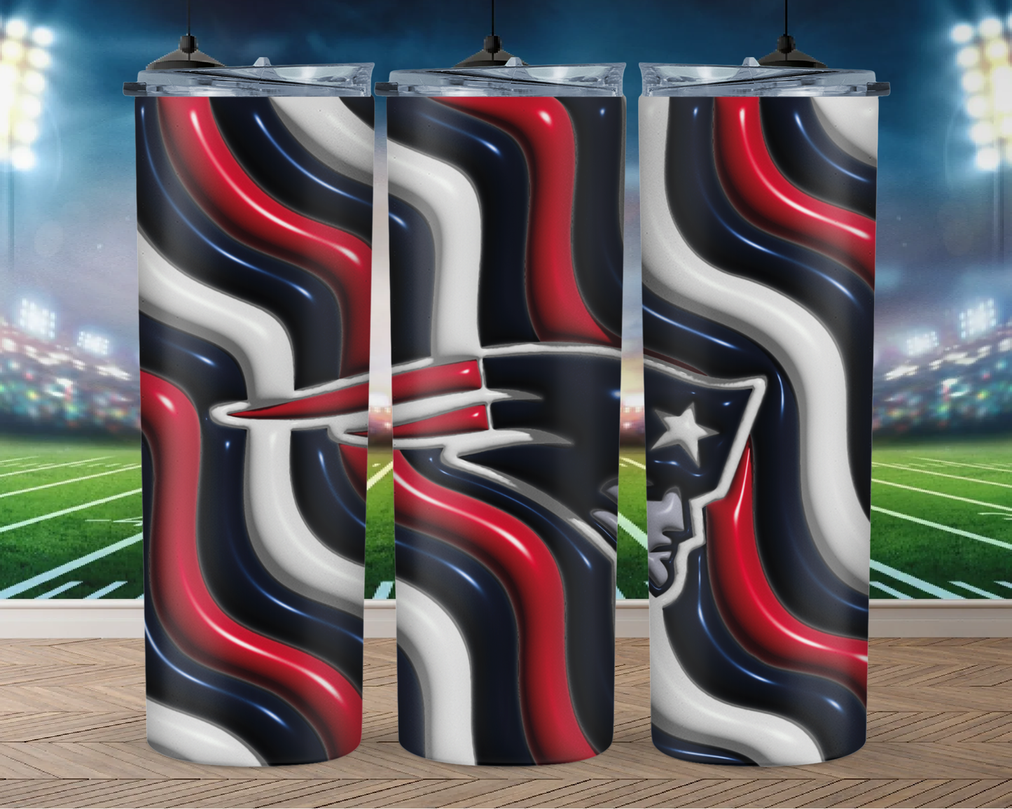 3D Inflate Football 20oz Sublimation Tumbler Image