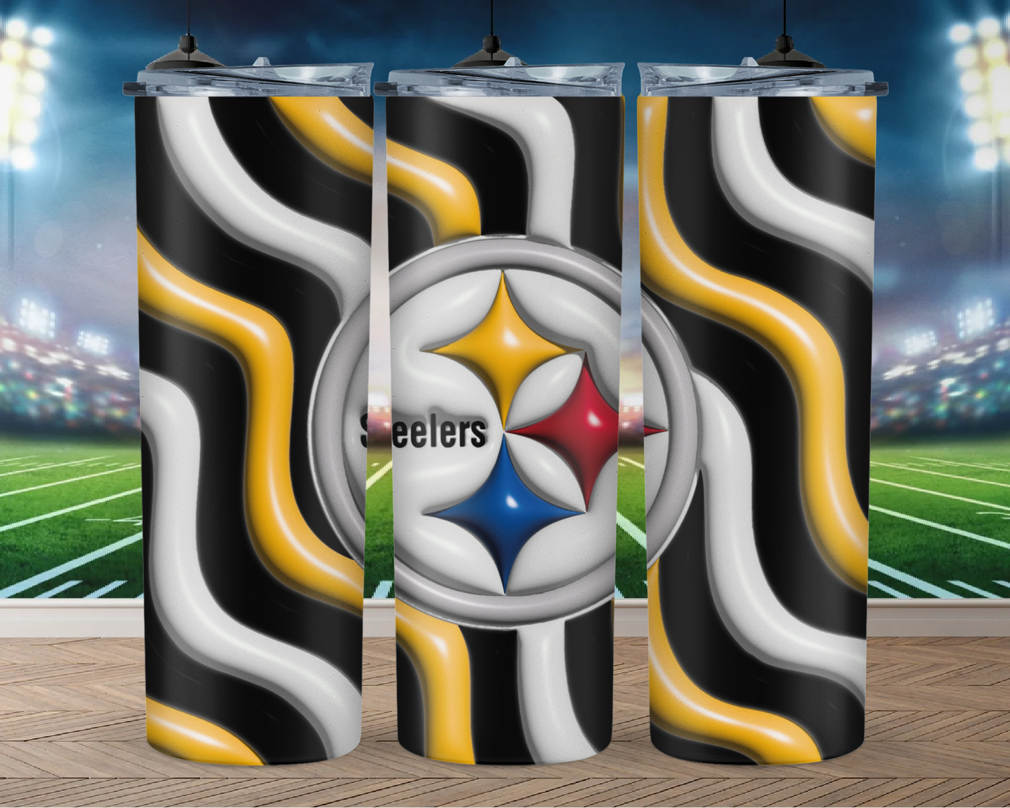 3D Inflate Football 20oz Sublimation Tumbler Image