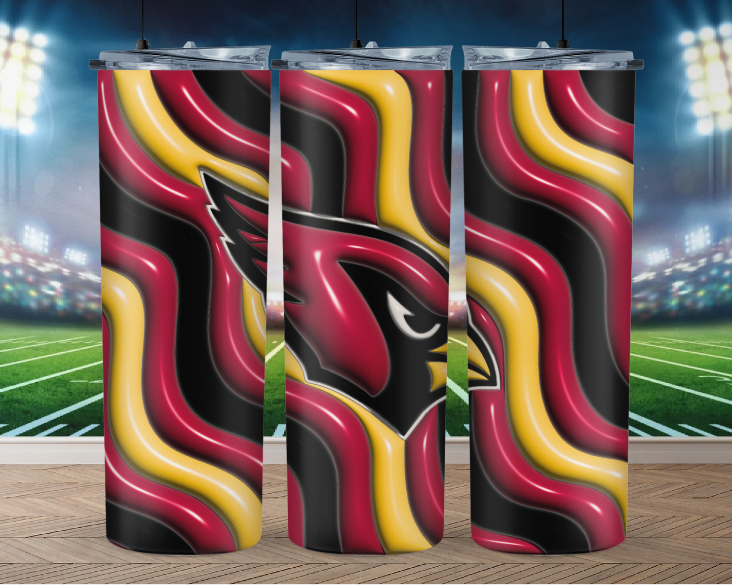 3D Inflate Football 20oz Sublimation Tumbler Image