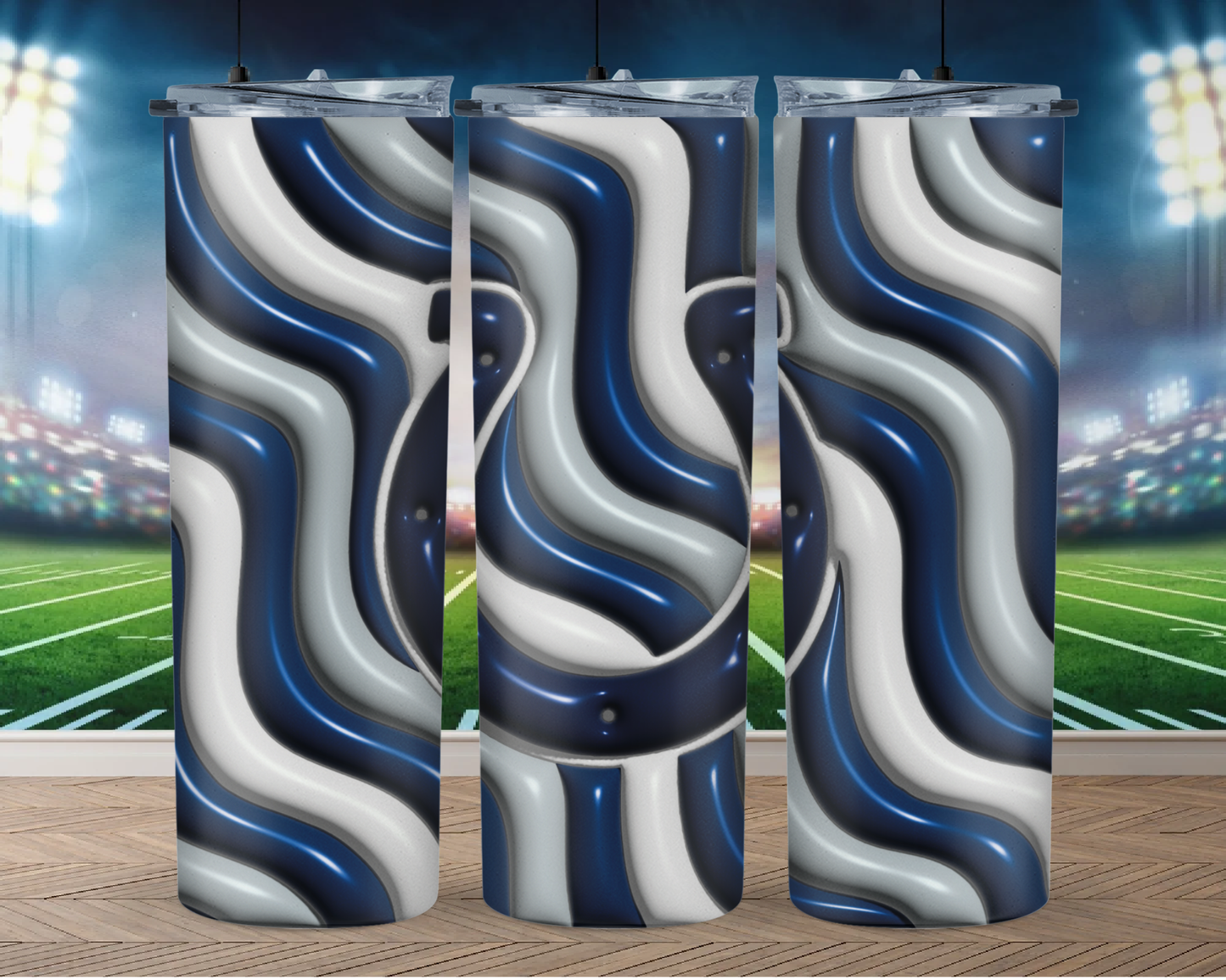 3D Inflate Football 20oz Sublimation Tumbler Image