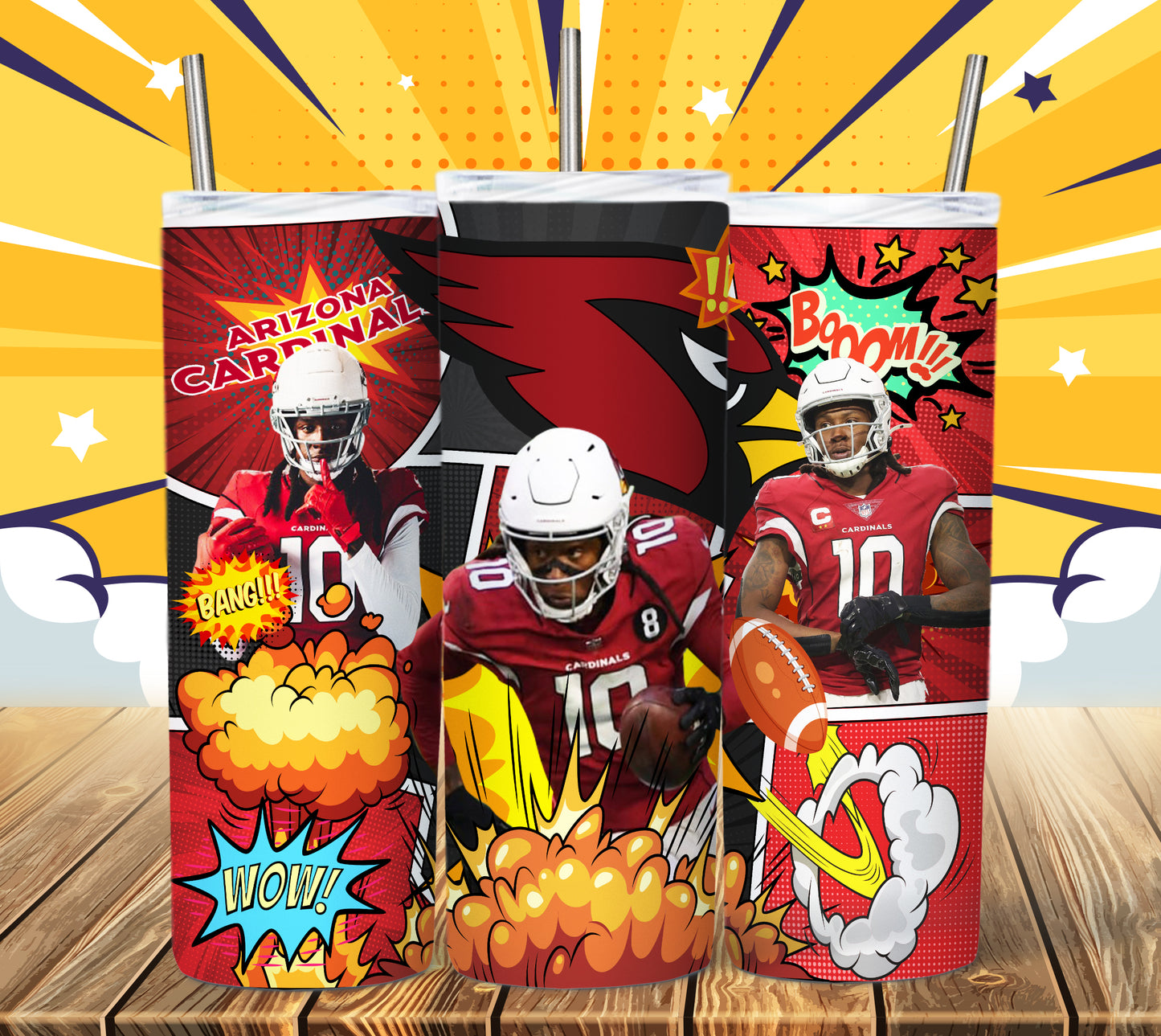 Football 20oz Sublimation Tumbler Image