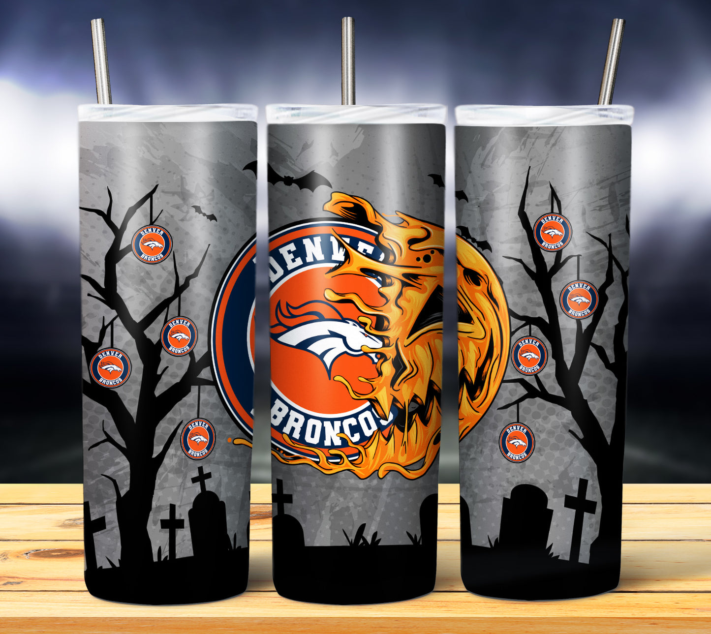 Jack o Lantern Football 20oz Sublimation Tumbler Image