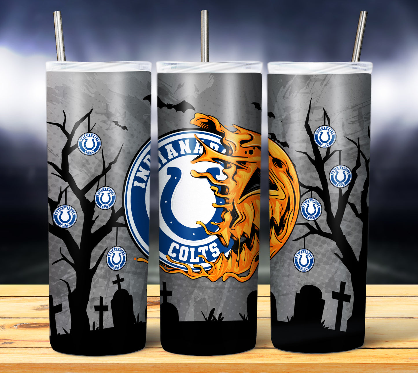 Jack o Lantern Football 20oz Sublimation Tumbler Image