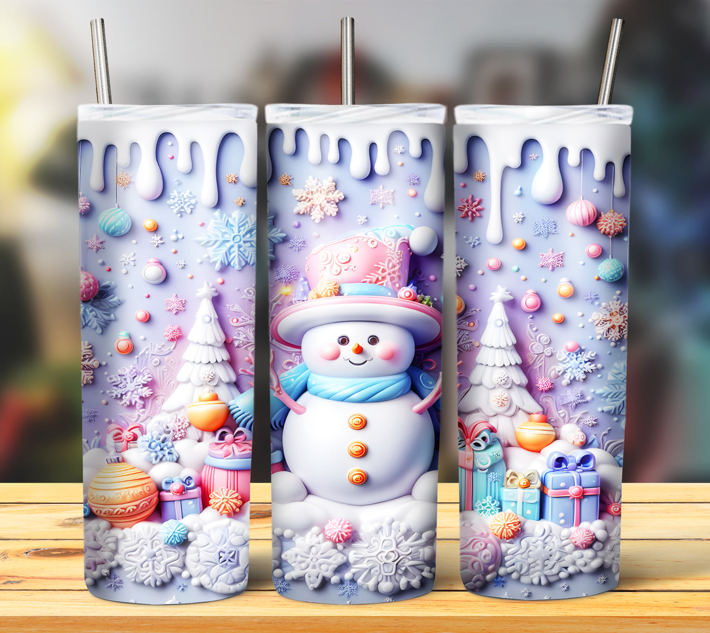 Cute Christmas Snoman Sublimation 20oz Images Bundle