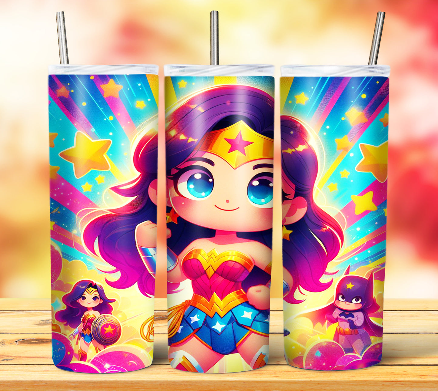 Cute Superhero Sublimation 20oz Tumbler Images Bundle