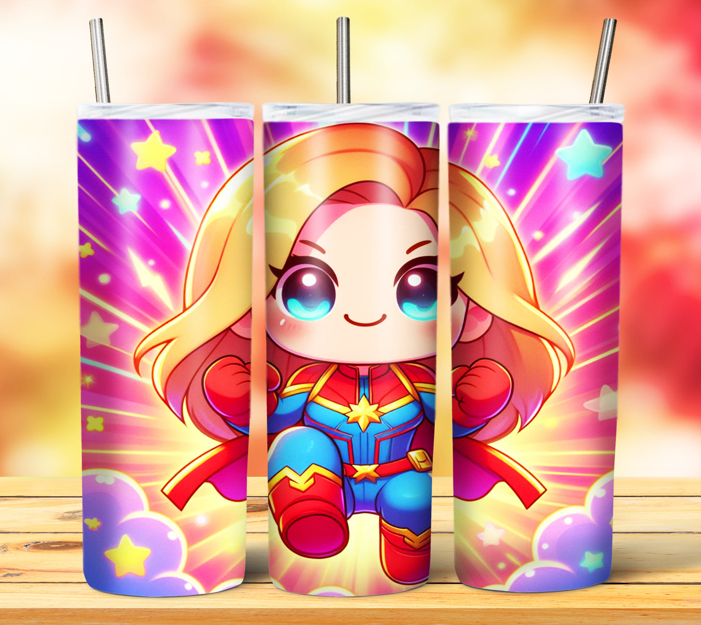 Cute Superhero Sublimation 20oz Tumbler Images Bundle