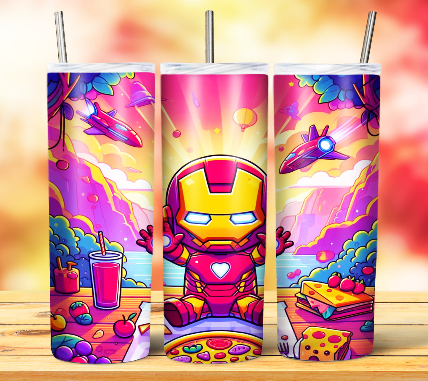 Cute Superhero Sublimation 20oz Tumbler Images Bundle