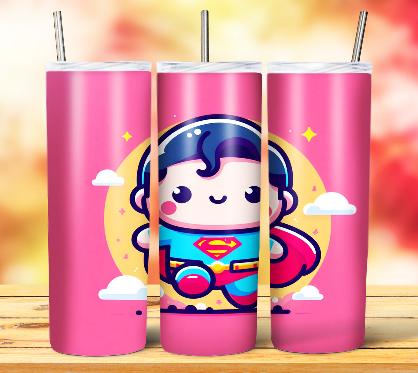 Cute Superhero Sublimation 20oz Tumbler Images Bundle