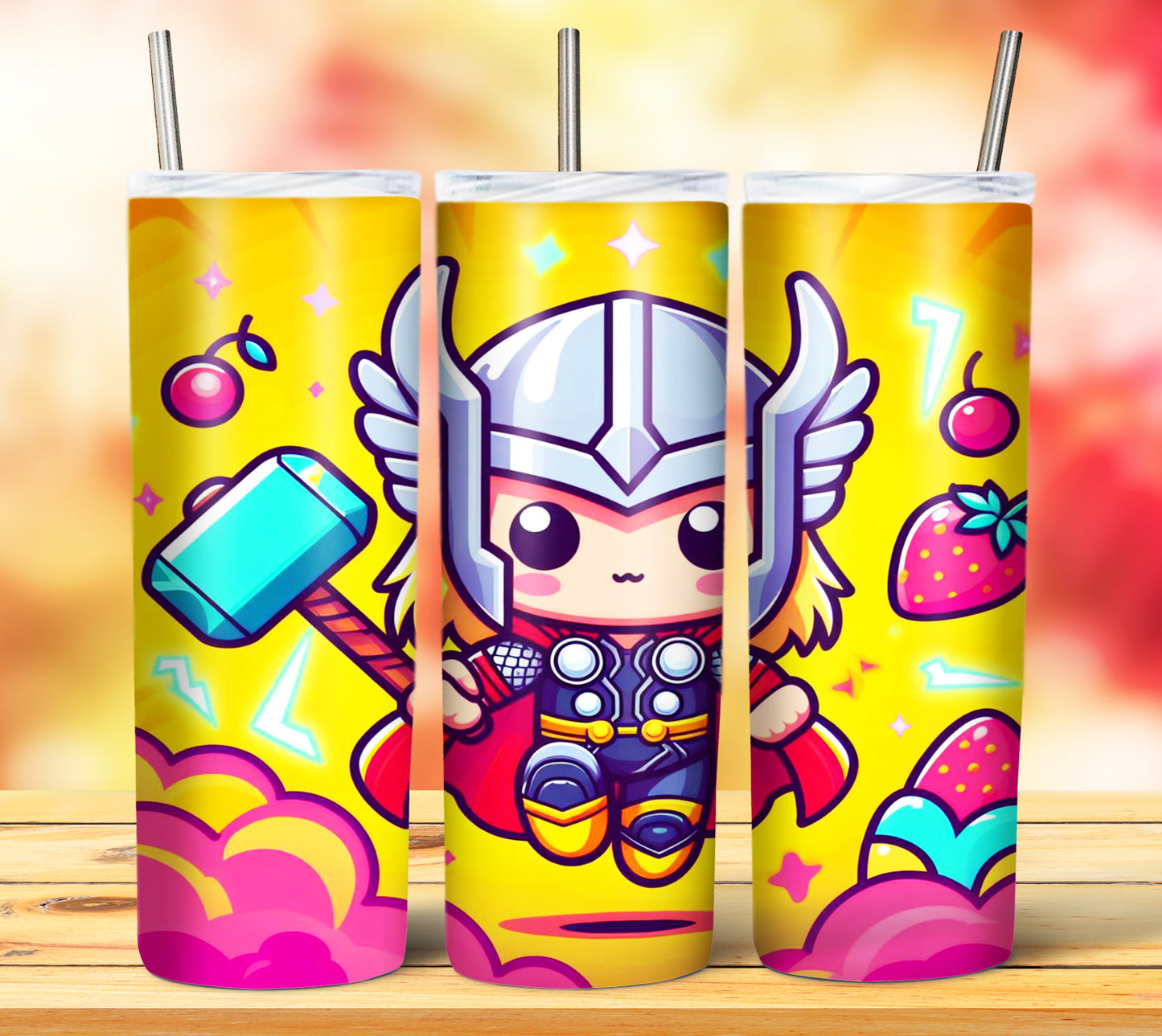 Cute Superhero Sublimation 20oz Tumbler Images Bundle