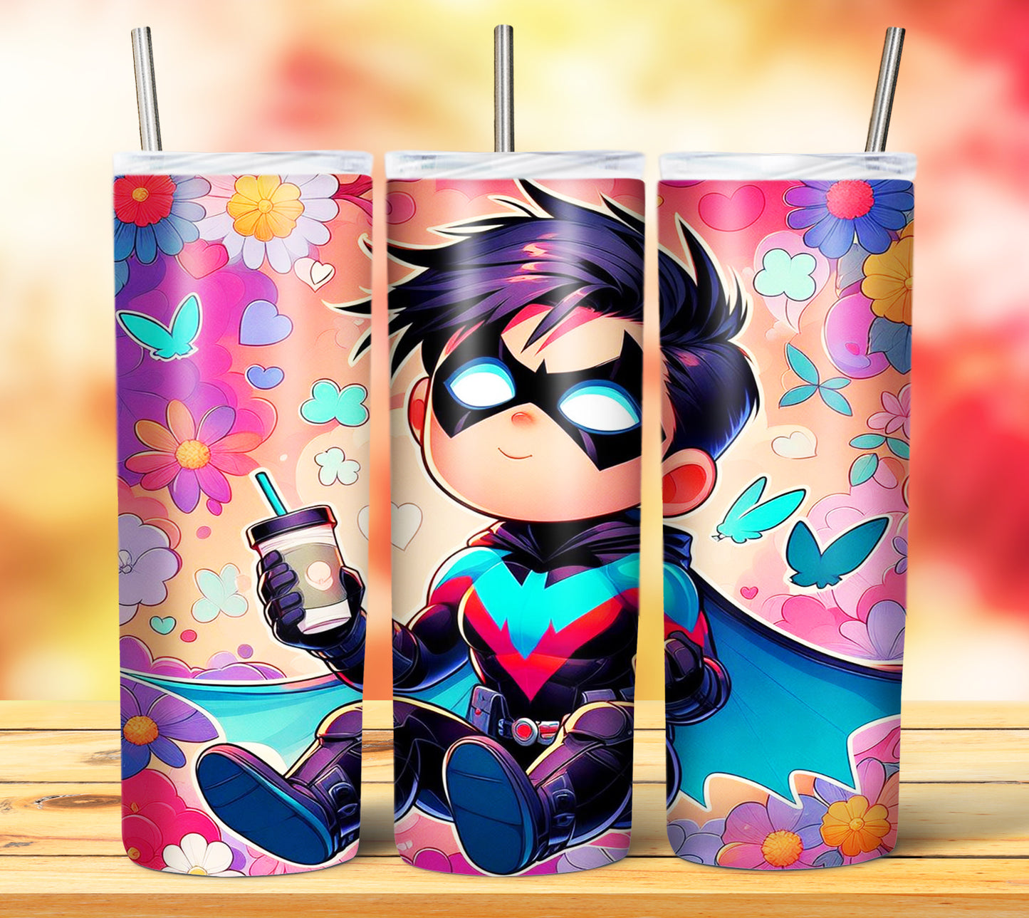 Cute Superhero Sublimation 20oz Tumbler Images Bundle