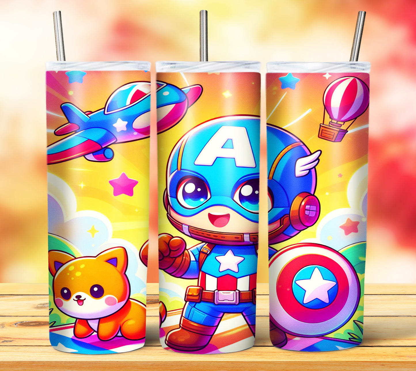 Cute Superhero Sublimation 20oz Tumbler Images Bundle