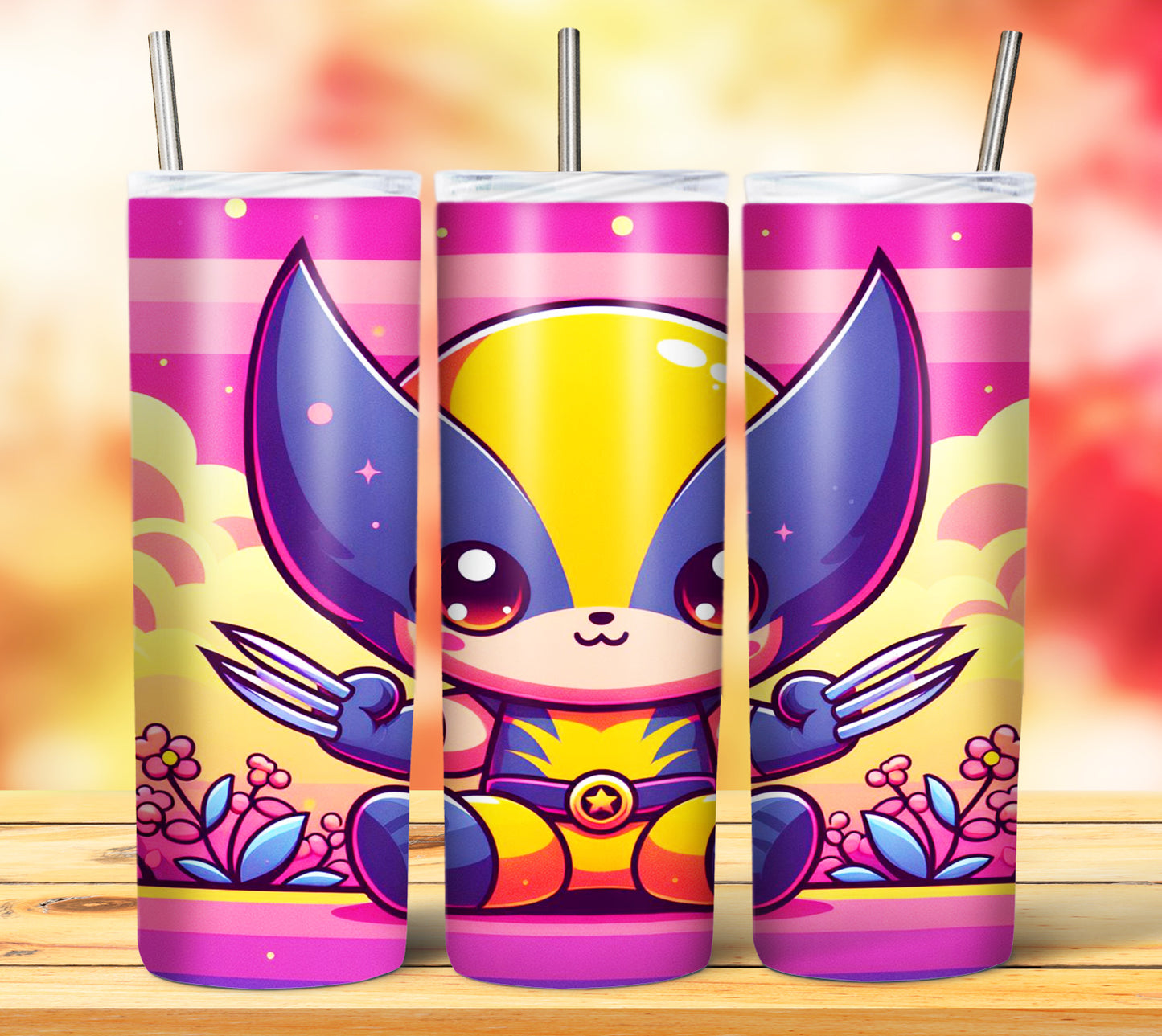 Cute Superhero Sublimation 20oz Tumbler Images Bundle