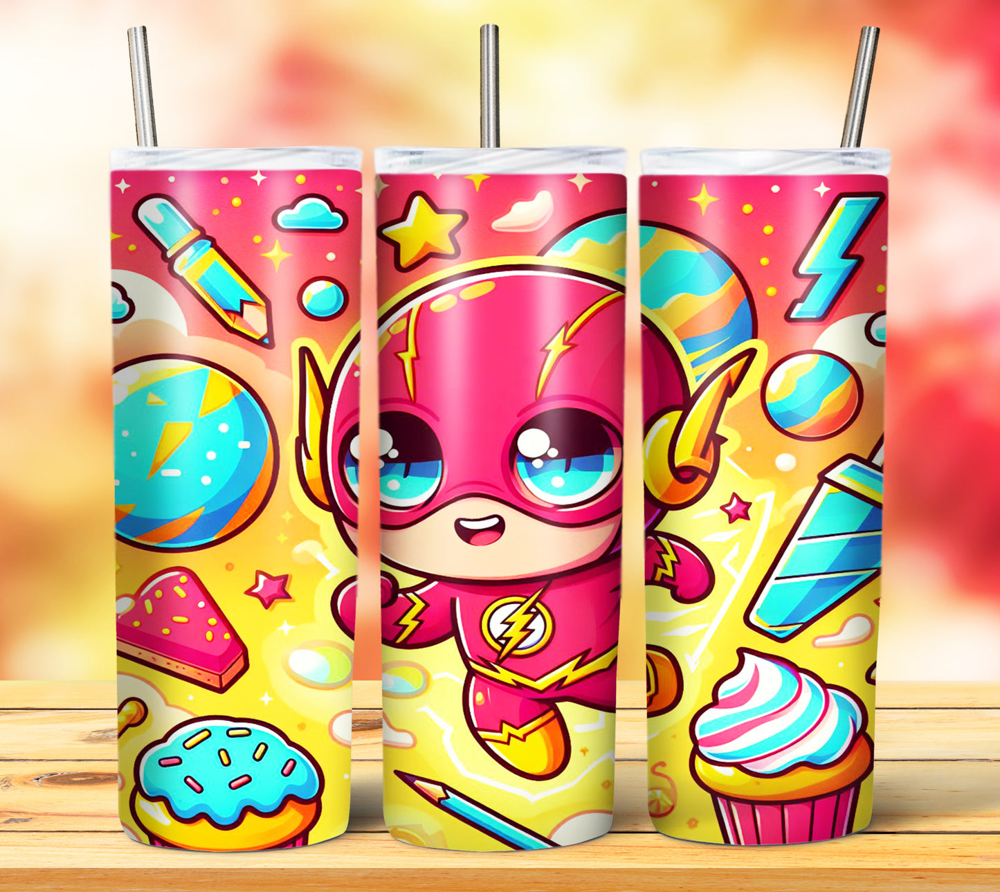 Cute Superhero Sublimation 20oz Tumbler Images Bundle