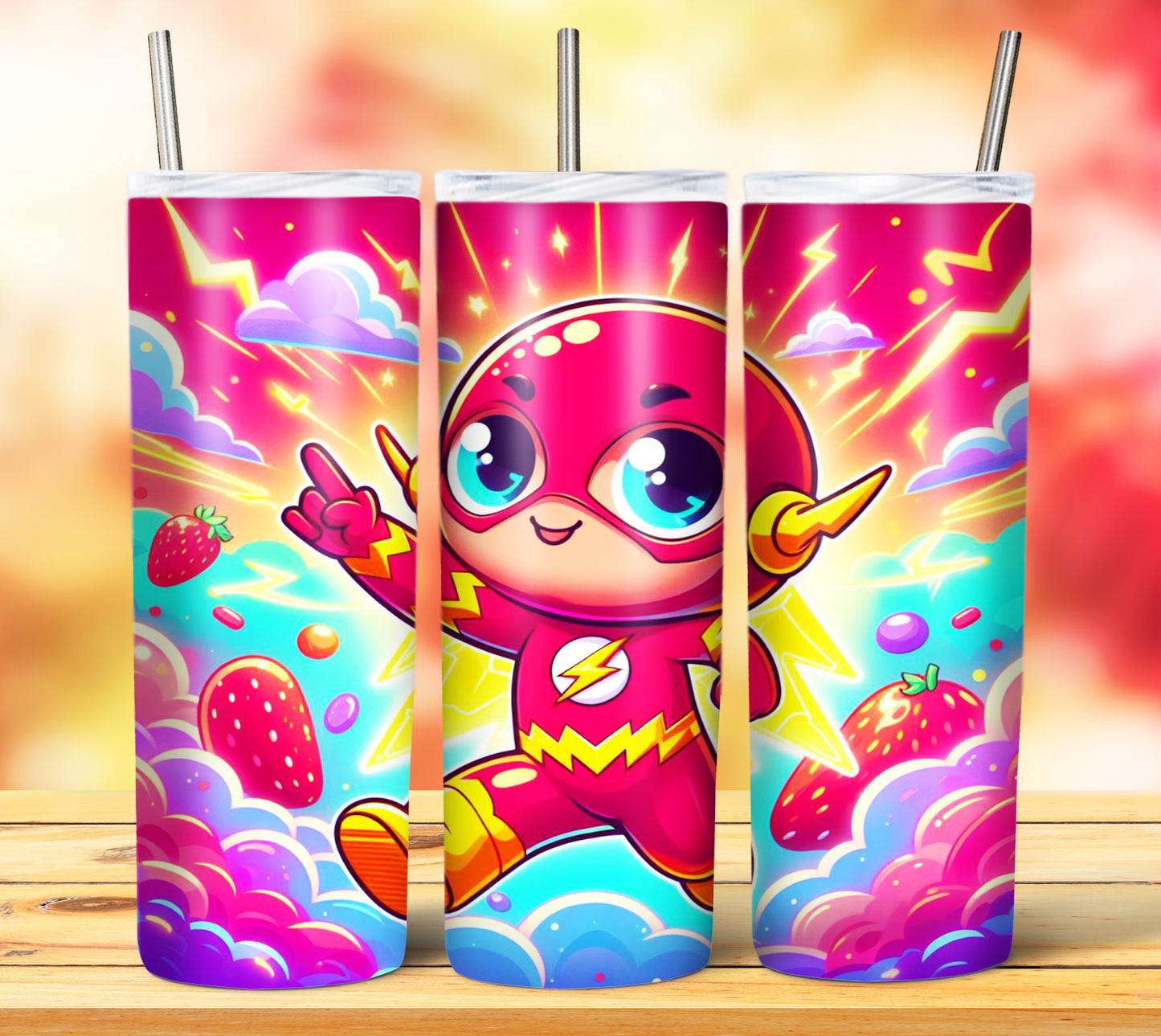 Cute Superhero Sublimation 20oz Tumbler Images Bundle