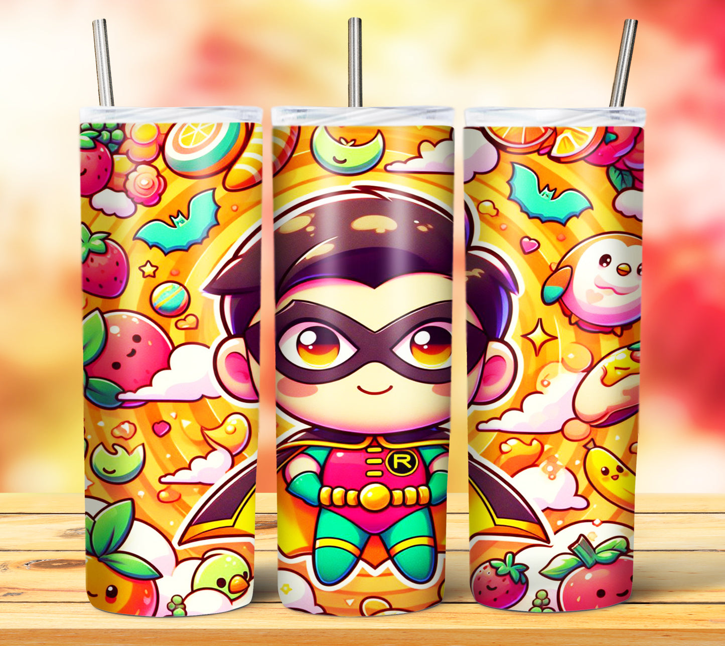 Cute Superhero Sublimation 20oz Tumbler Images Bundle