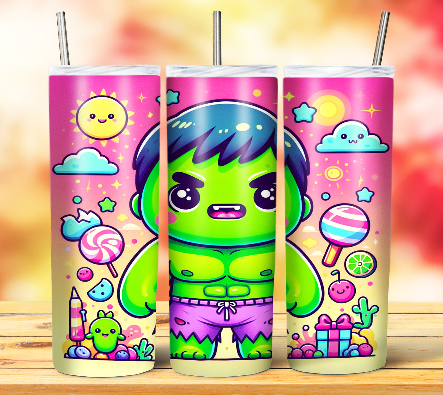 Cute Superhero Sublimation 20oz Tumbler Images Bundle