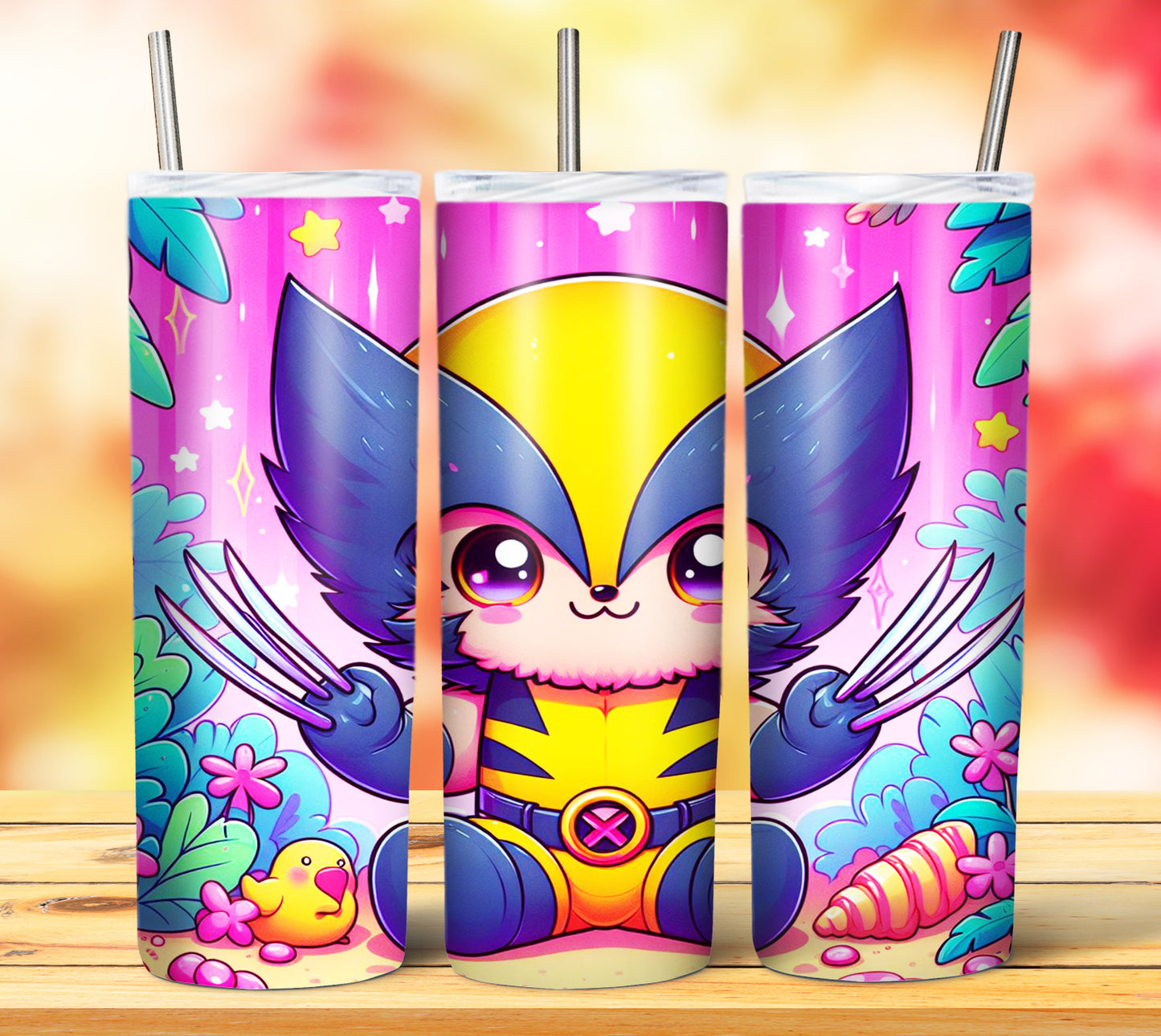 Cute Superhero Sublimation 20oz Tumbler Images Bundle