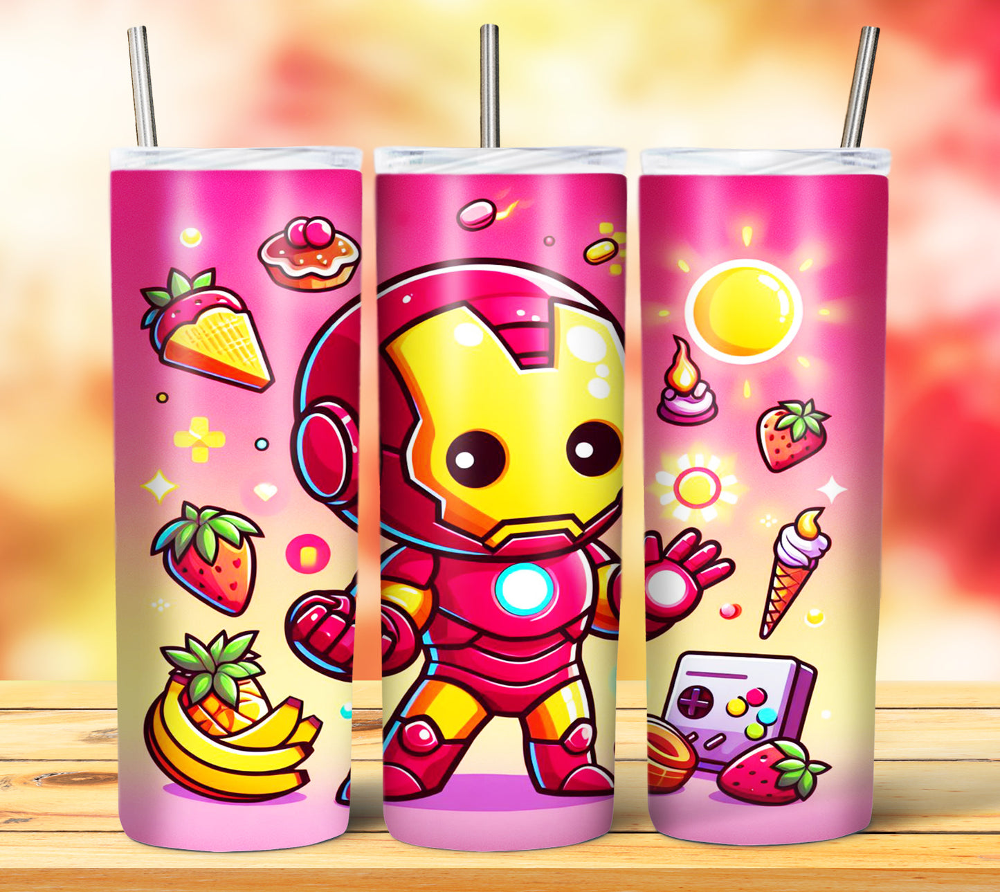 Cute Superhero Sublimation 20oz Tumbler Images Bundle