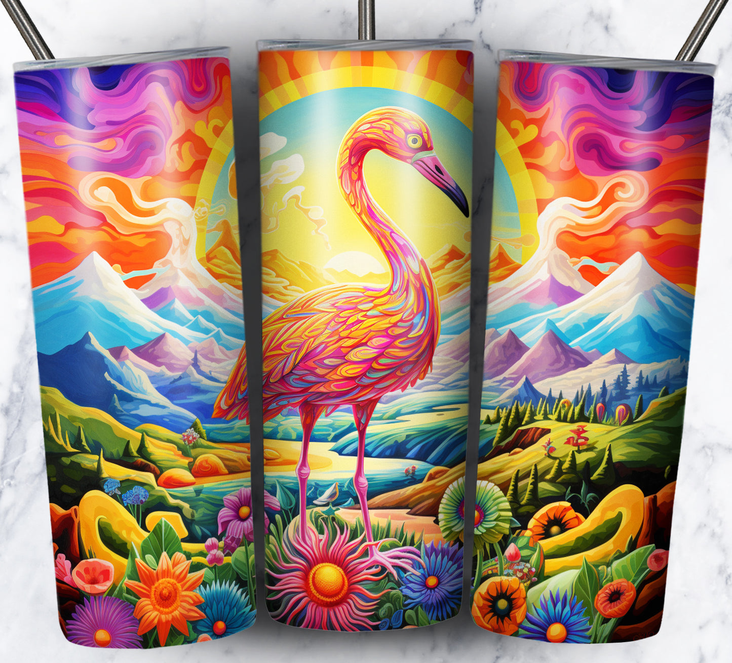 Psychedelic Animals Sublimation 20oz Tumbler Images Bundle