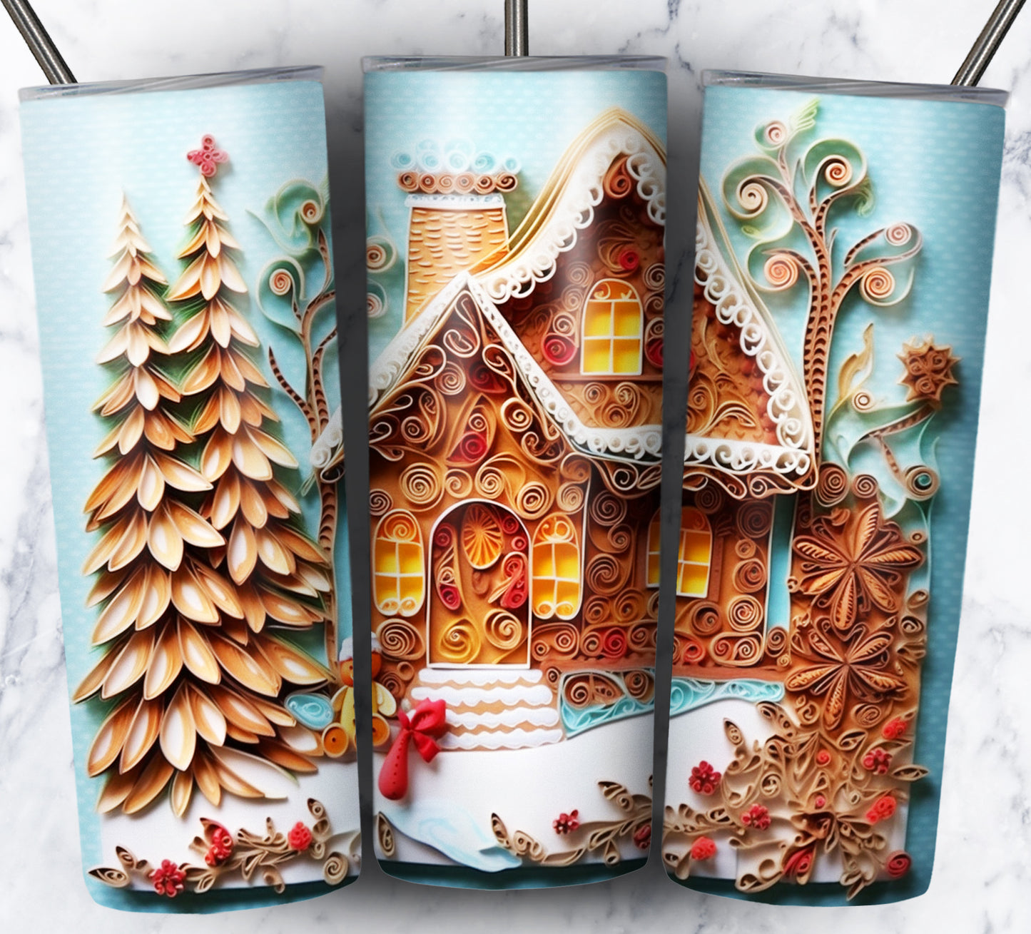 30+ 3D Paper Christmas Sublimation 20oz Images Bundle