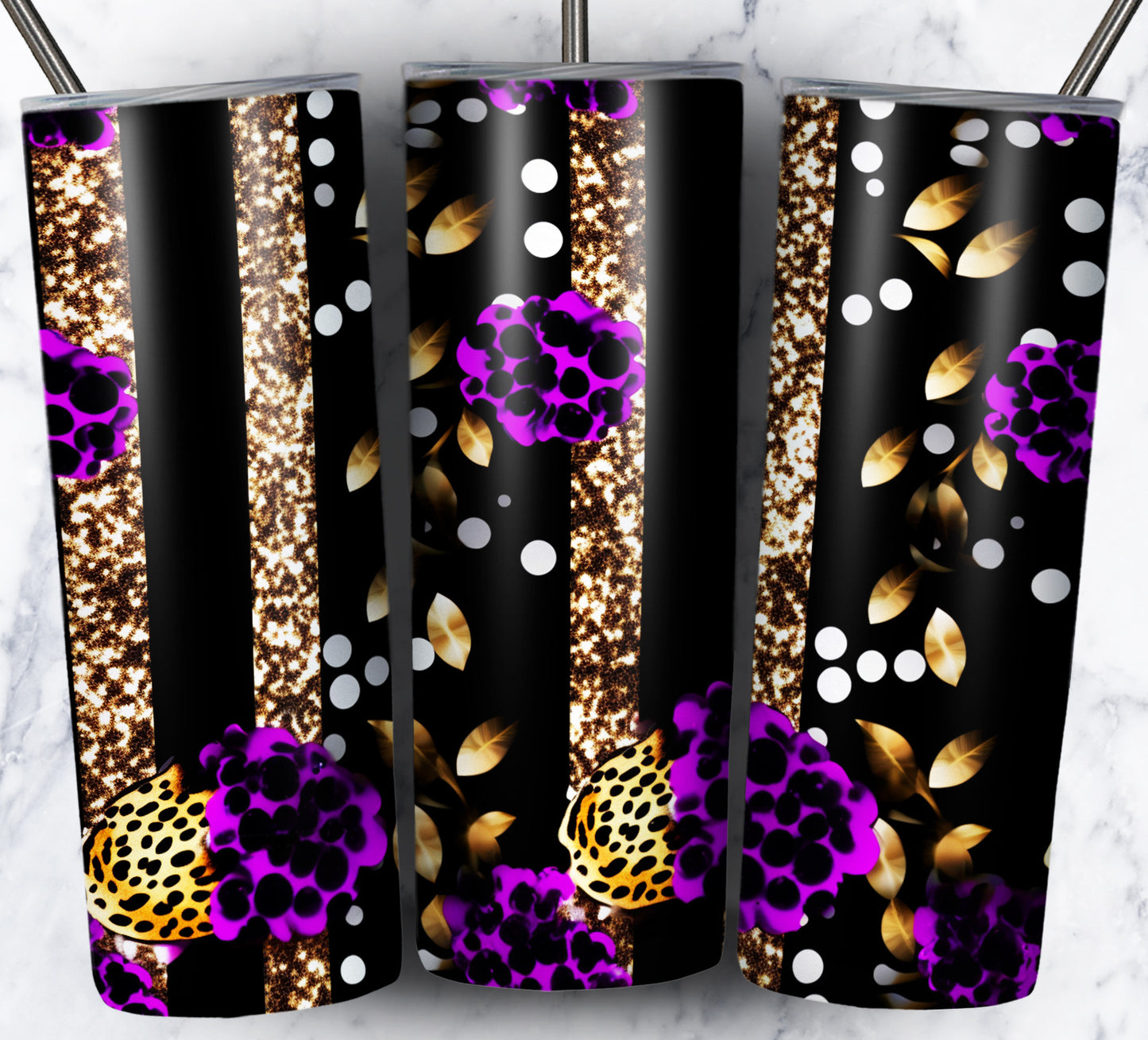 Leopard Glitter Sublimation 20oz Images Bundle