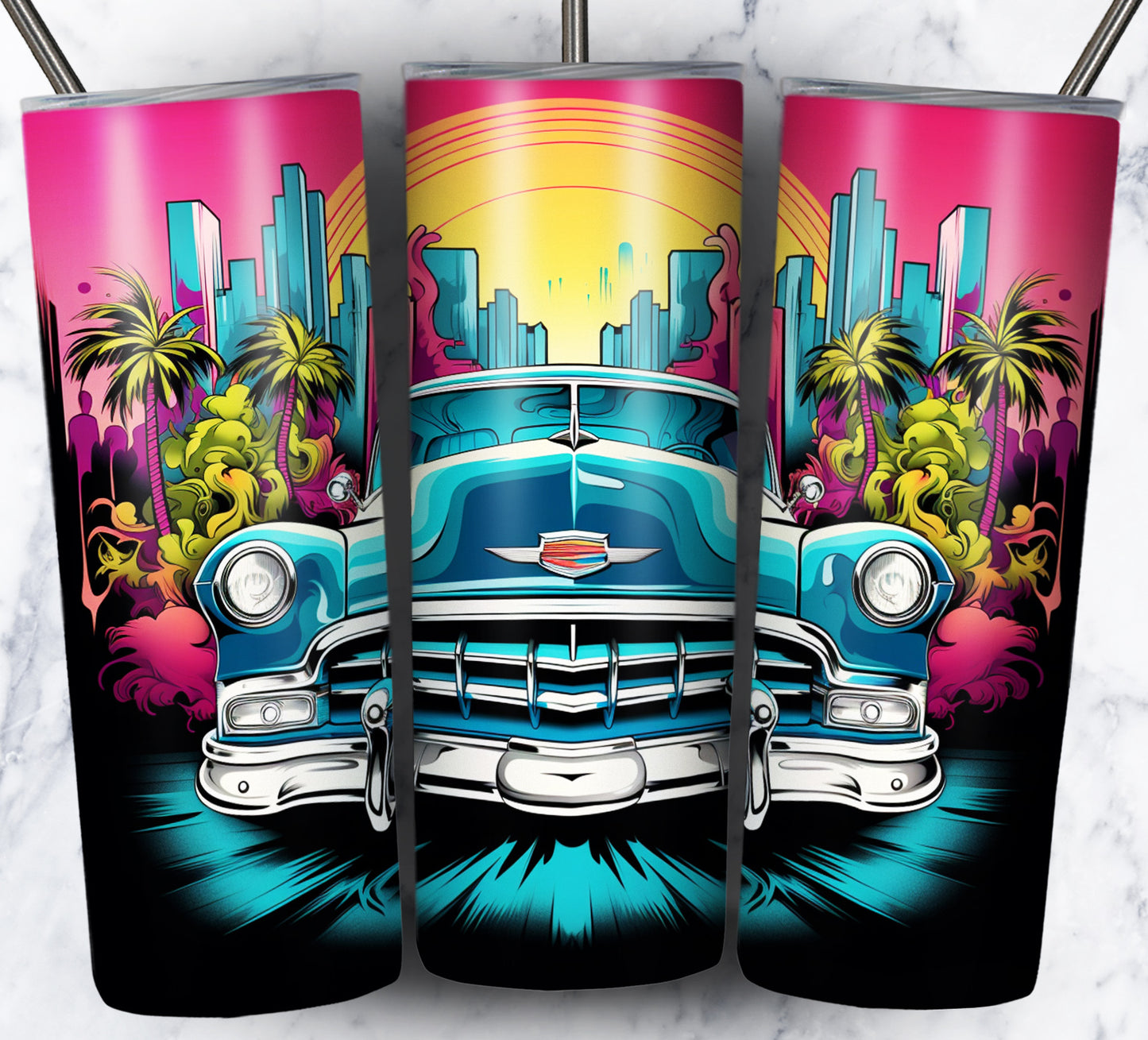 Various Cars Sublimation 20oz Tumbler Images Bundle