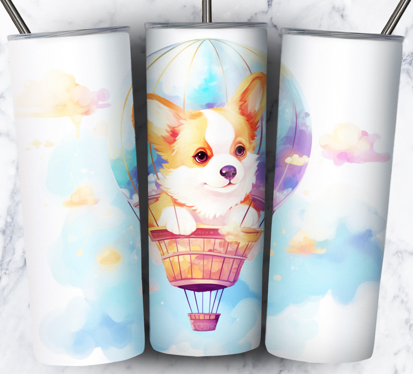 100+ Assorted Animal HotAir Balloon 20oz Sublimation Images Bundle