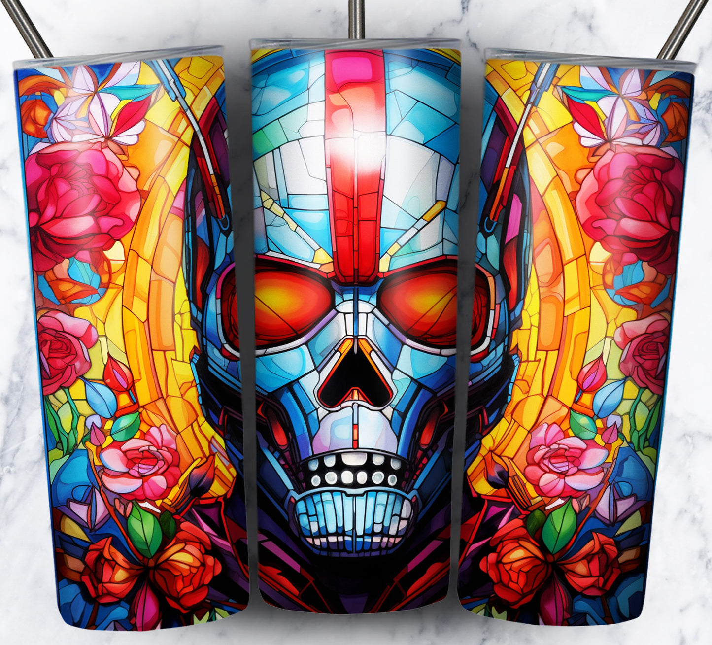 Superhero SugarSkull Sublimation 20oz Tumbler Images Bundle