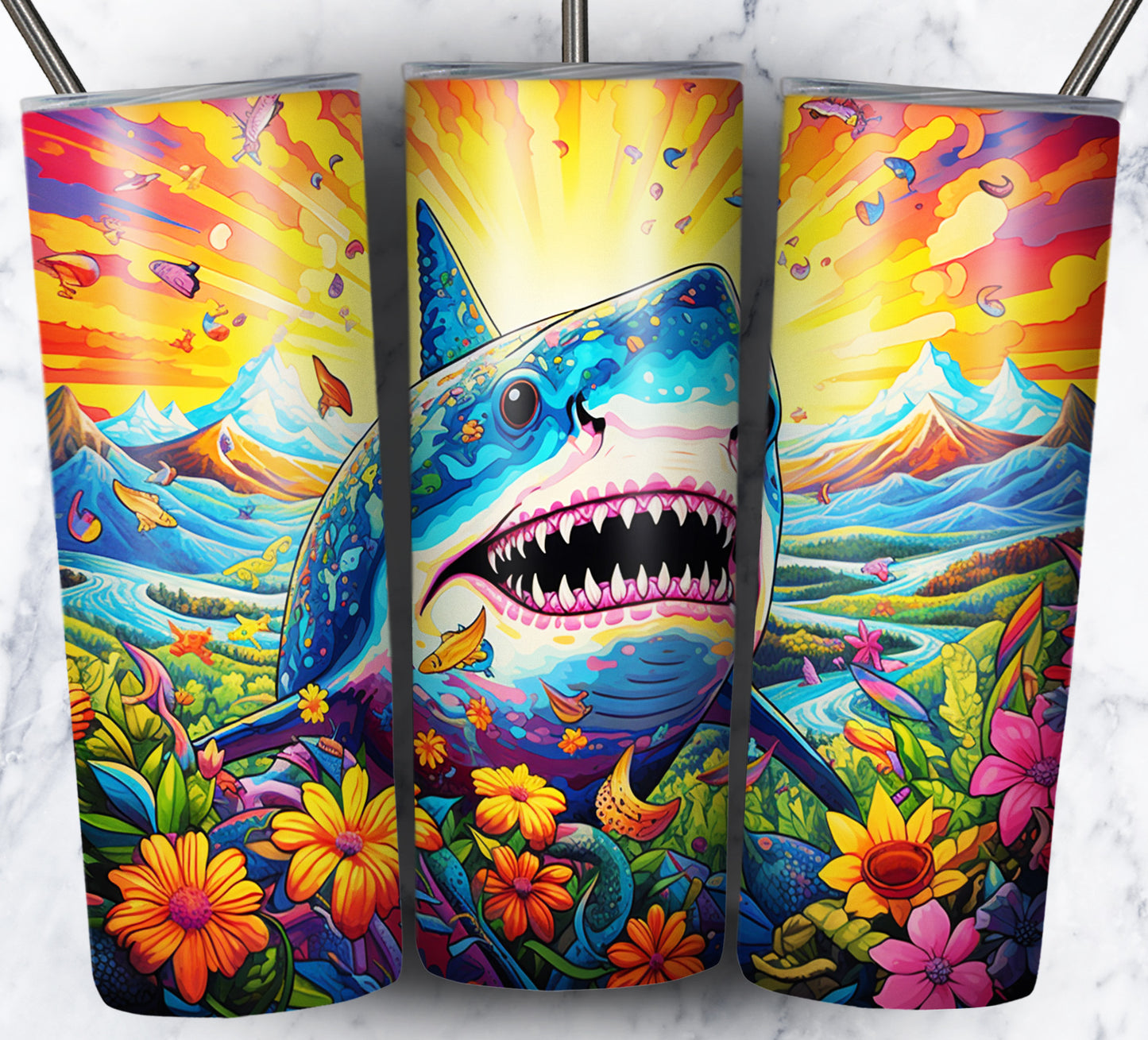 Psychedelic Animals Sublimation 20oz Tumbler Images Bundle