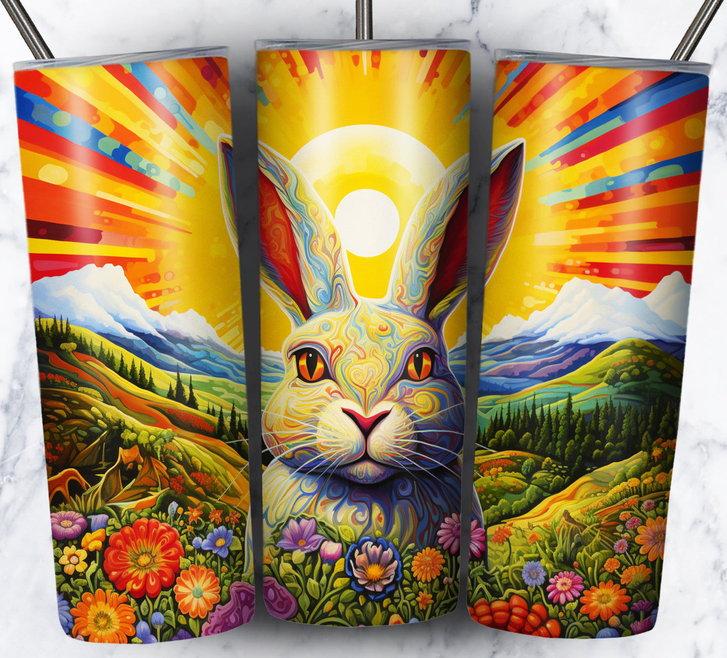 Psychedelic Animals Sublimation 20oz Tumbler Images Bundle