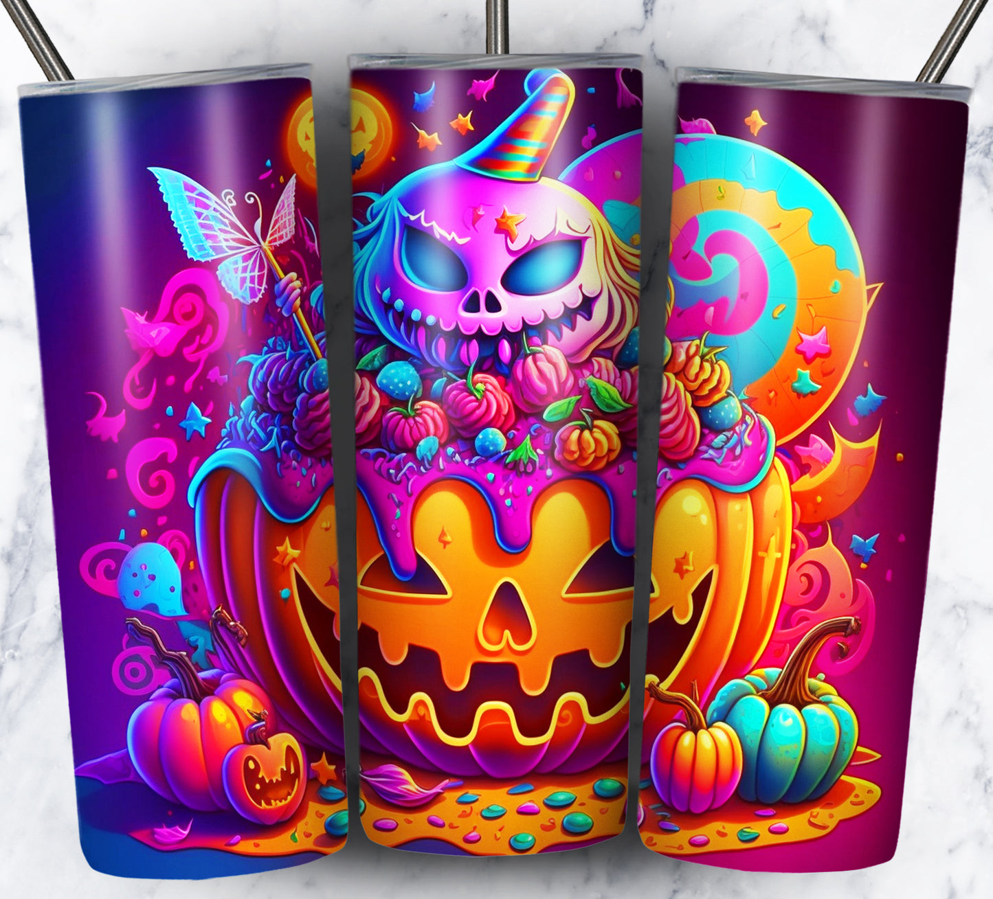 100+ Neon Halloween Bundle Pack 20oz Sublimation Images